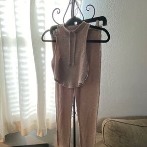 Gym shark knit two piece set